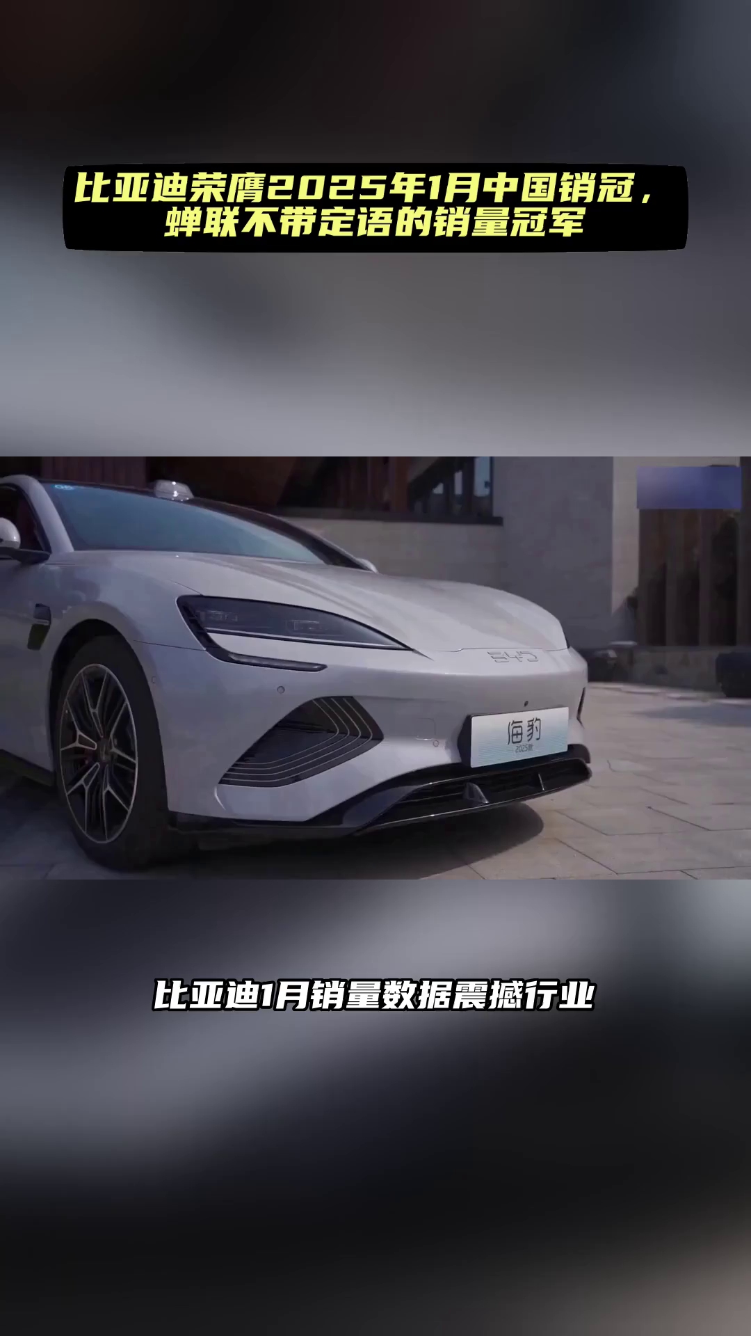 比亚迪超越特斯拉成为2025年一季度纯电全球销冠