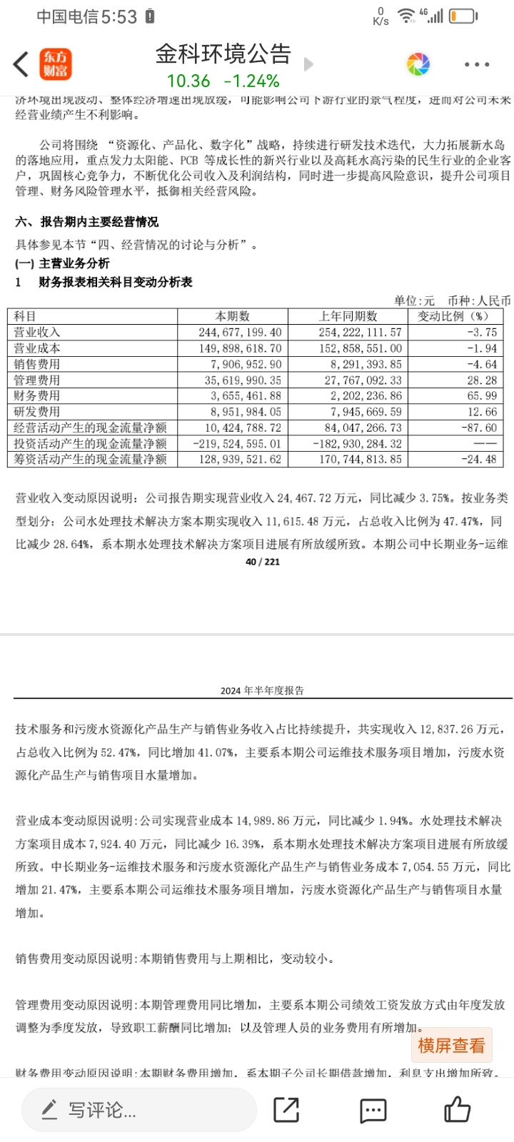金科环境（688466）2025年一季报简析：营收净利润同比双双增长，公司应收账款体量较大