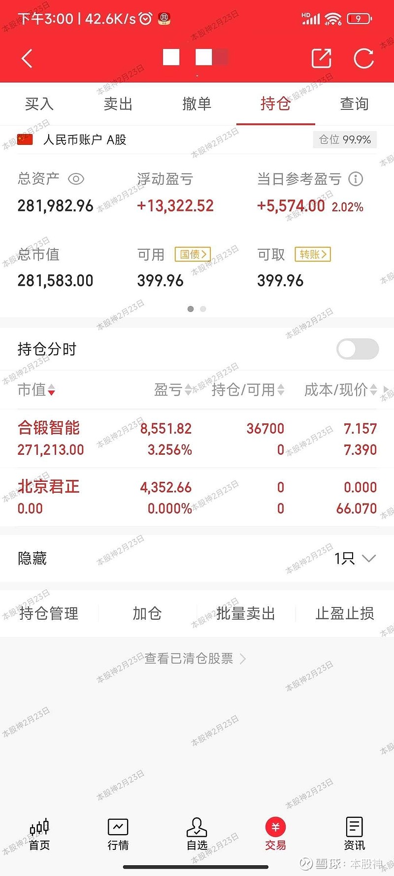 合锻智能龙虎榜数据(6月3日)