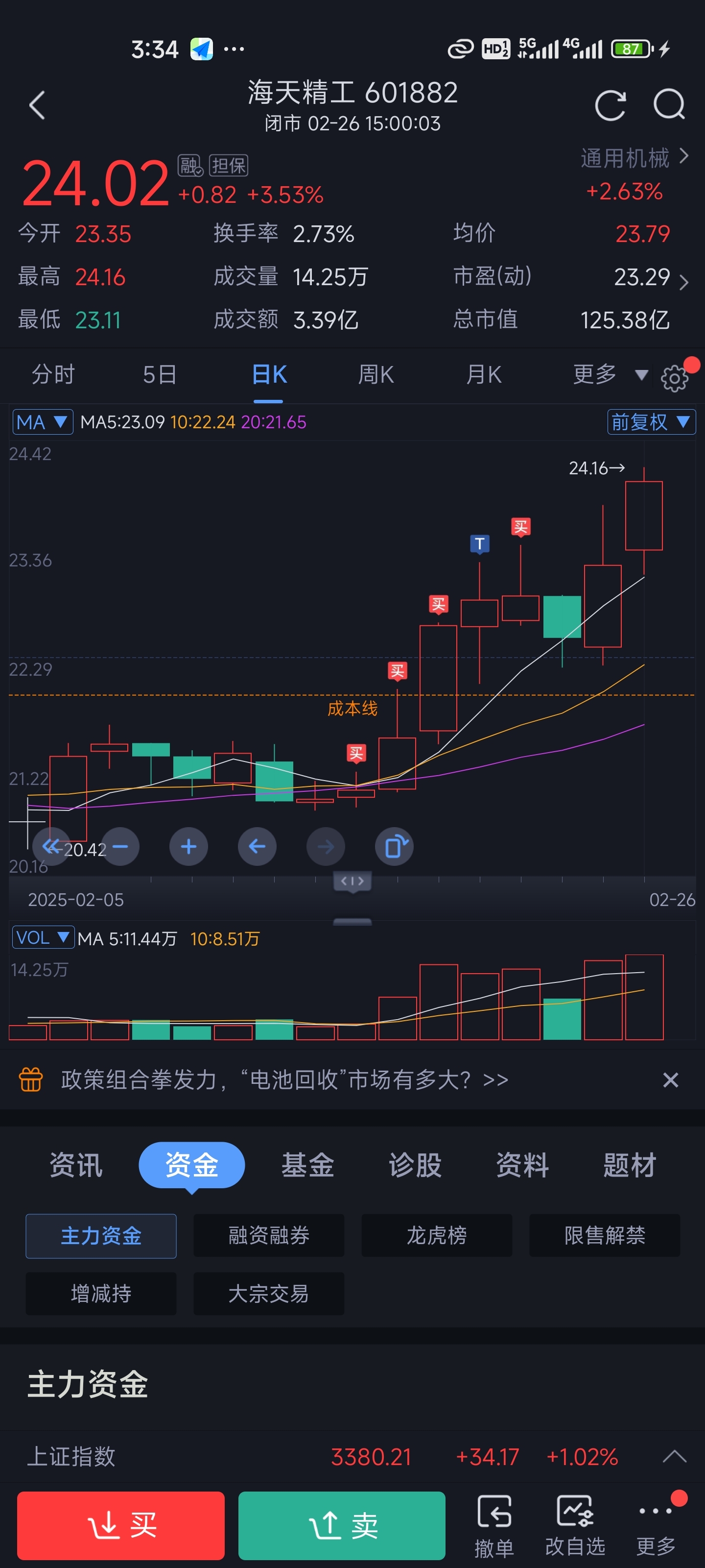 海天精工（601882）2025年中报简析：净利润同比下降19.27%，公司应收账款体量较大