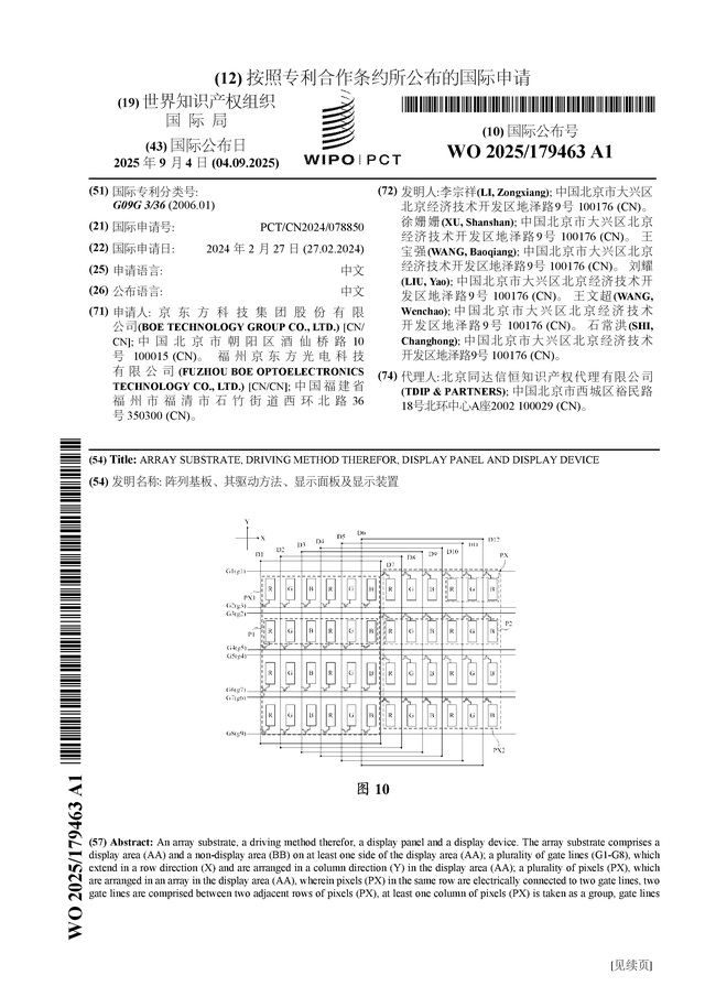 京东方Ａ获得发明专利授权：“一种阵列基板及其制作方法、显示面板”