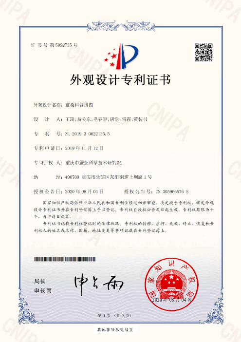 道通科技获得外观设计专利授权:“感应器”