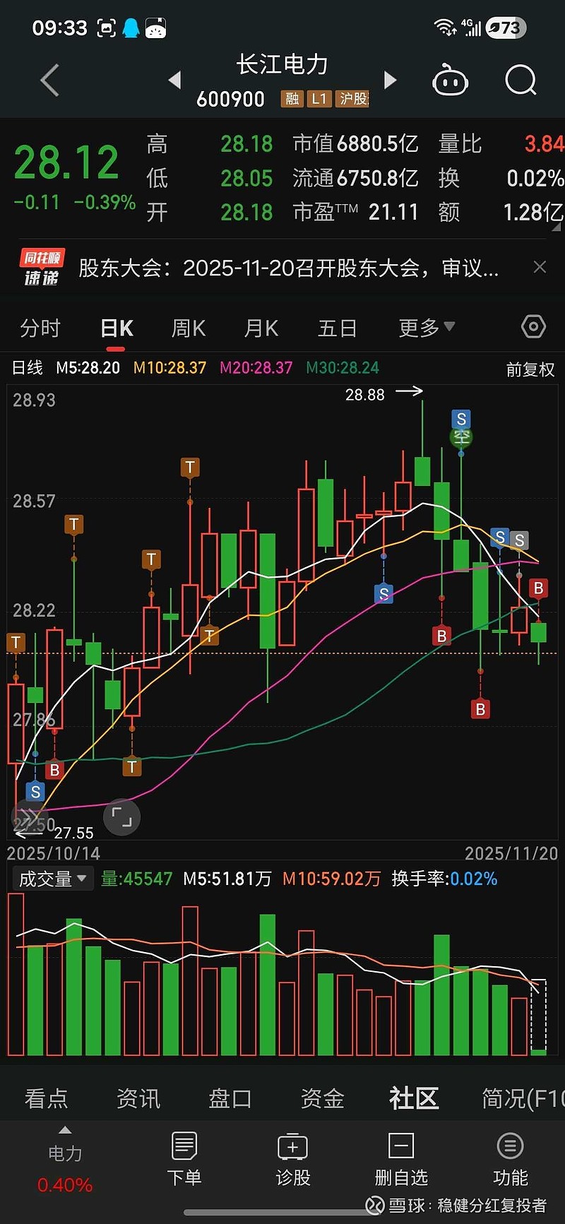 长江电力(600900.SH)：2025年中期利润分配拟10派2.10元