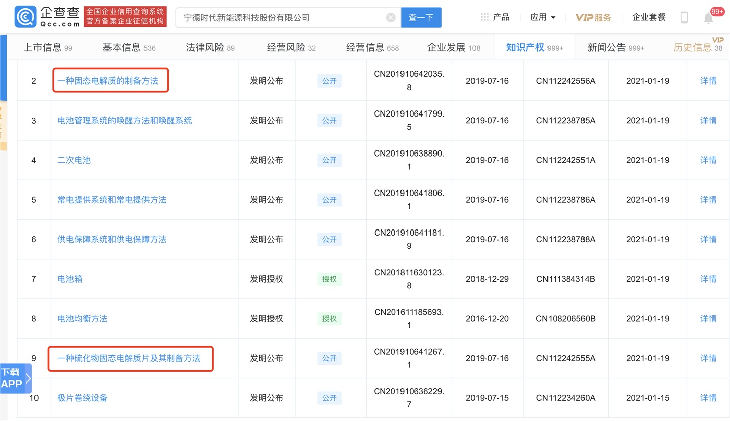 宁德时代公布国际专利申请：“隔离膜、二次电池单体、电池装置和用电装置”